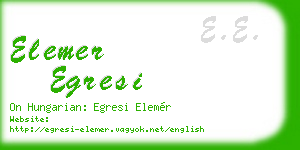 elemer egresi business card