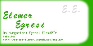 elemer egresi business card